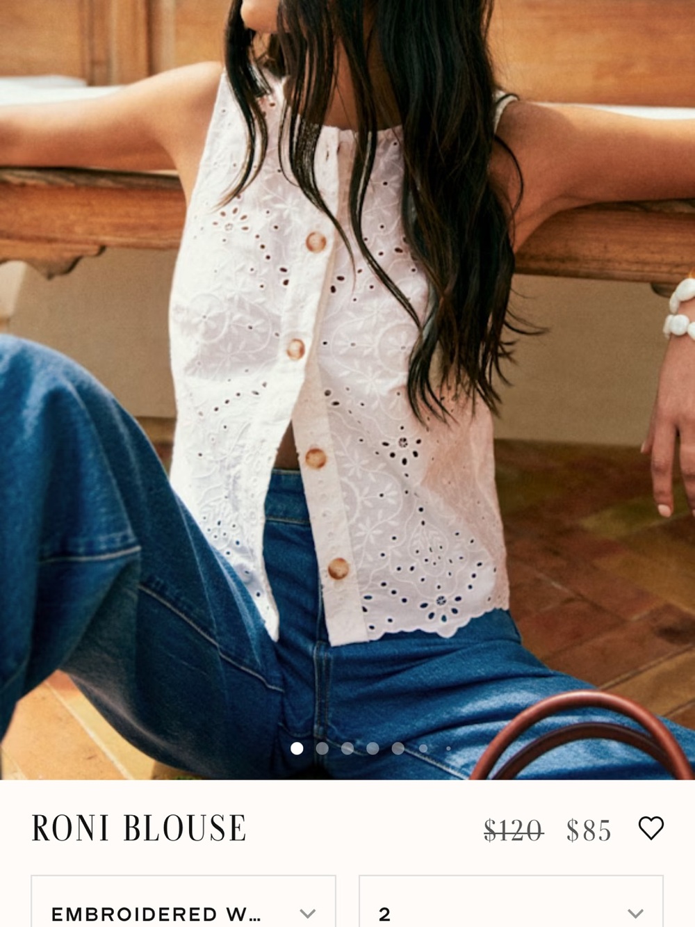Sezane White Roni Blouse
